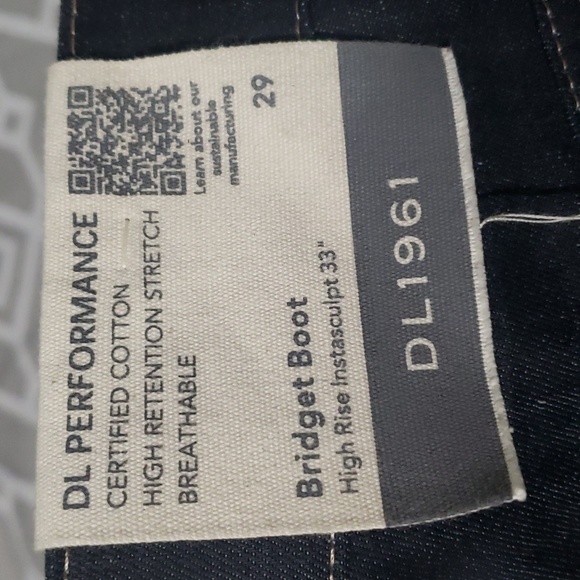 DL1961 Bridget Boot High Rise Instasculpt 33" Jeans - Picture 8 of 10